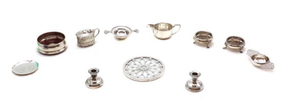 A collection of silver items