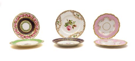 A collection of porcelain cabinet plates