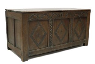 An oak coffer,