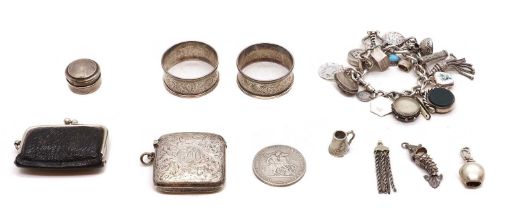 A collection of silver items