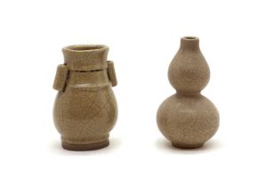 Two Chinese ge-type vases,