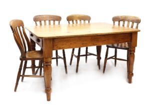 A pitch pine farmhouse table