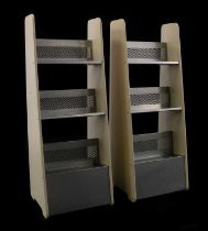 A pair of tapering bookcases,