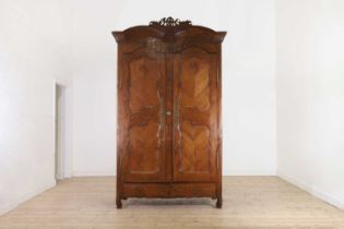A Louis XV provincial chestnut armoire,