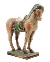 A Chinese pottery horse,