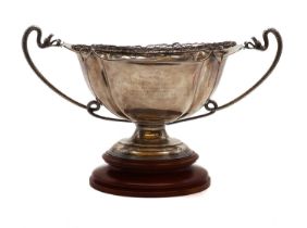 A silver rose bowl