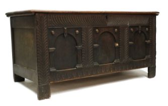 An oak coffer,