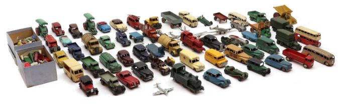 A large collection of Dinky die cast toy cars,