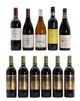 A selection of red wines,