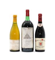 A collection of French red and white wines