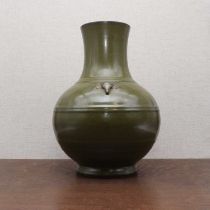 A Chinese tea-glazed vase,