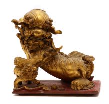 A Chinese gilt wood carving,