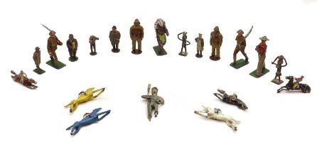 A group of lead figures