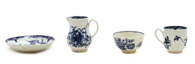 A small group of Worcester blue and white porcelain,