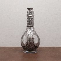 A Chinese export silver glug decanter,