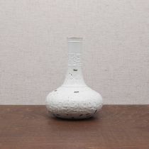 A Chinese white glazed vase,