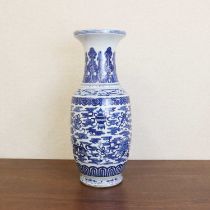 A Chinese blue and white vase,