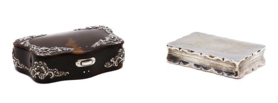 A silver snuff box,