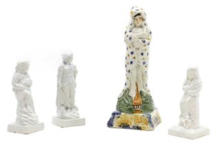 A Staffordshire pearlware figure of 'Winter'