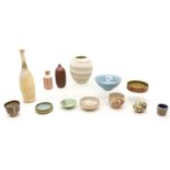 A collection of art pottery,