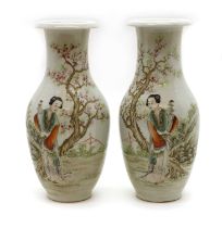 A pair of Chinese vases,