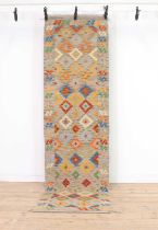 A flat weave Kilim runner,