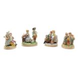 A set of Dresden porcelain figures,