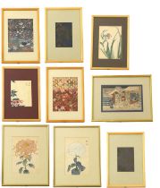 A group of nine Japanese woodblock prints,