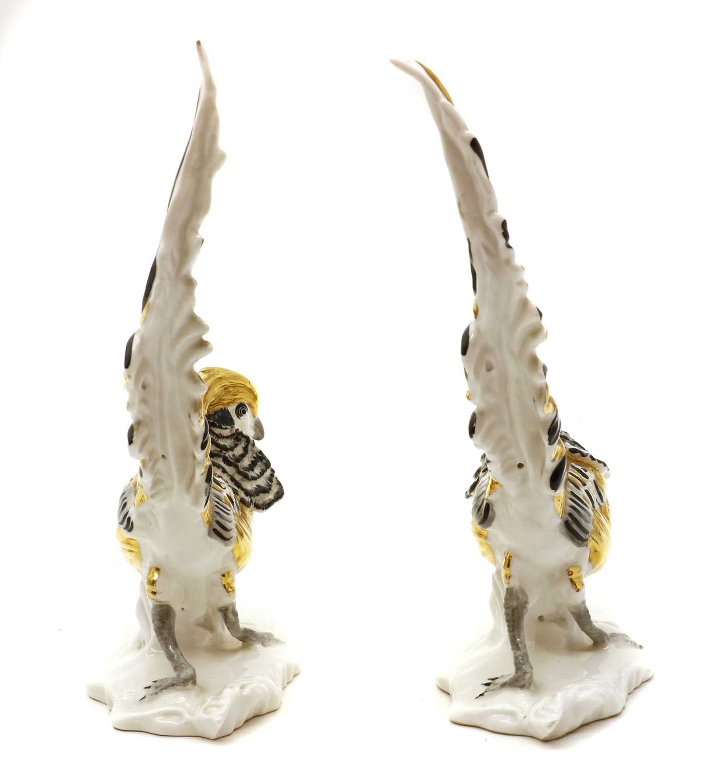 A pair of crown Staffordshire models of 'Chinese Pheasants' - Image 5 of 7