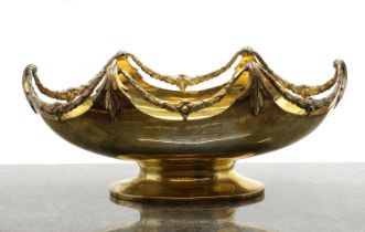 A silver gilt pedestal bowl,