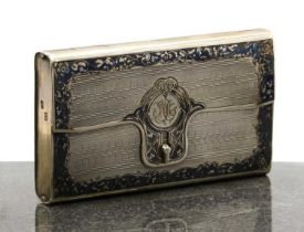 A Russian niello silver case