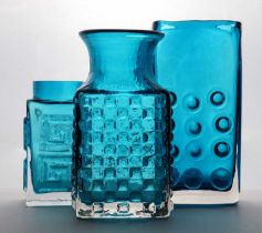 A Whitefriars Textured Range Mobile Phone glass vase