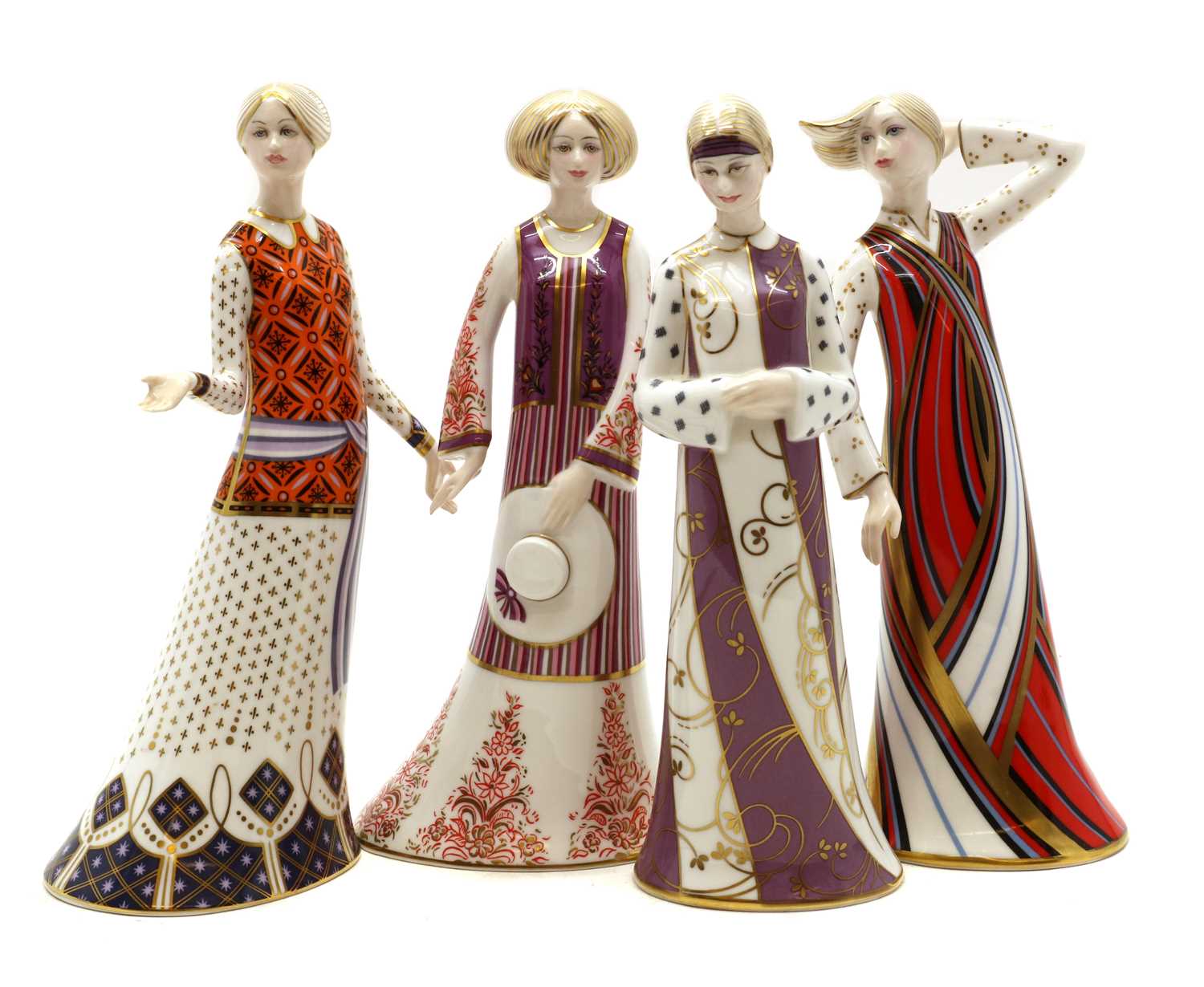A collection of Royal Crown Derby figures