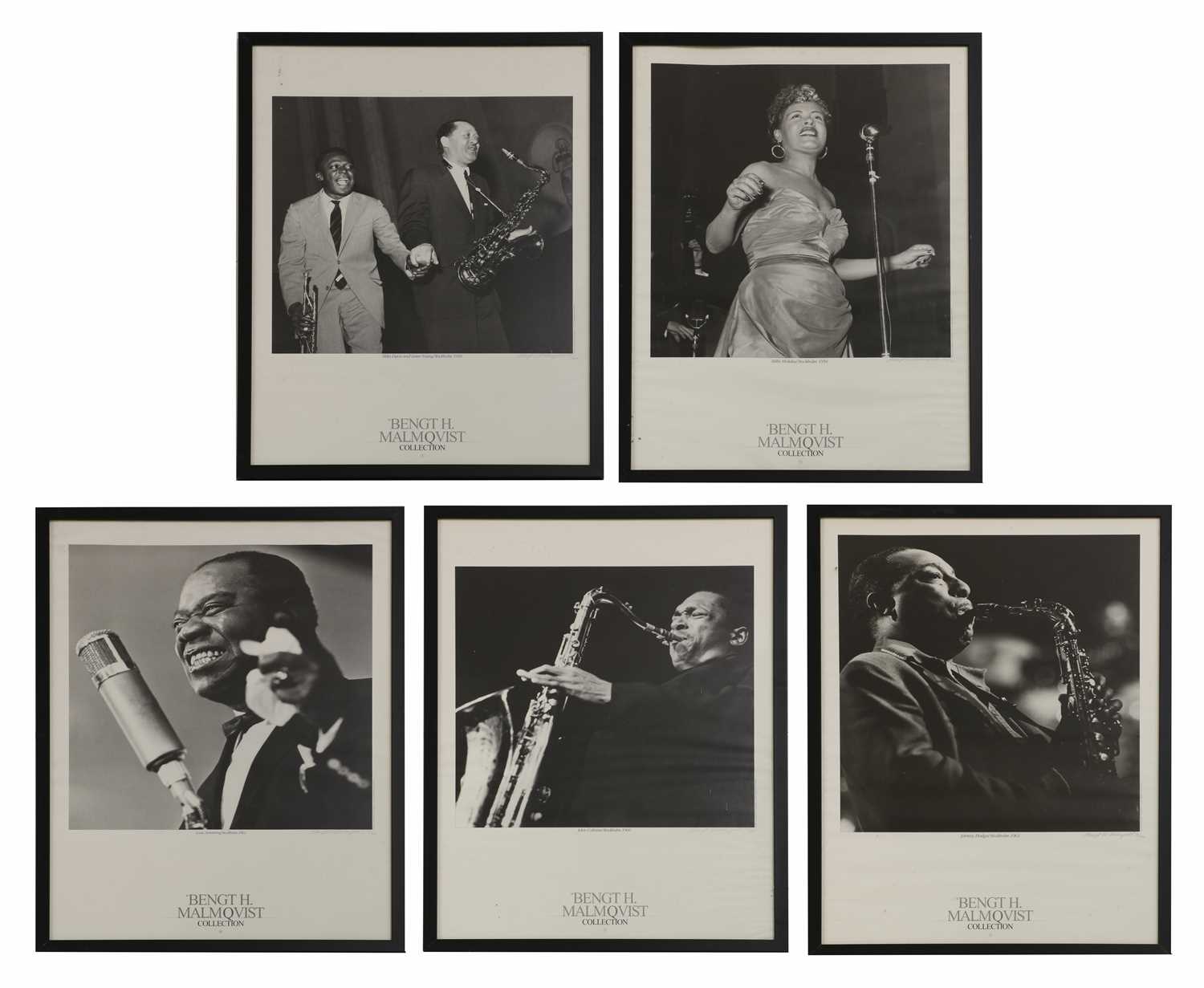 Five Bengt H Malmqvist Collection Jazz posters,