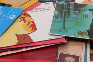 A collection of Jazz and Blues records,