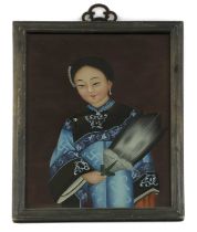 A Chinese reverse glass painting,