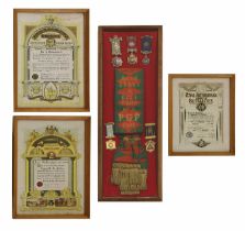 A group of Royal Antediluvian Order of Buffaloes medals,