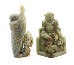 Two Chinese jade carvings,