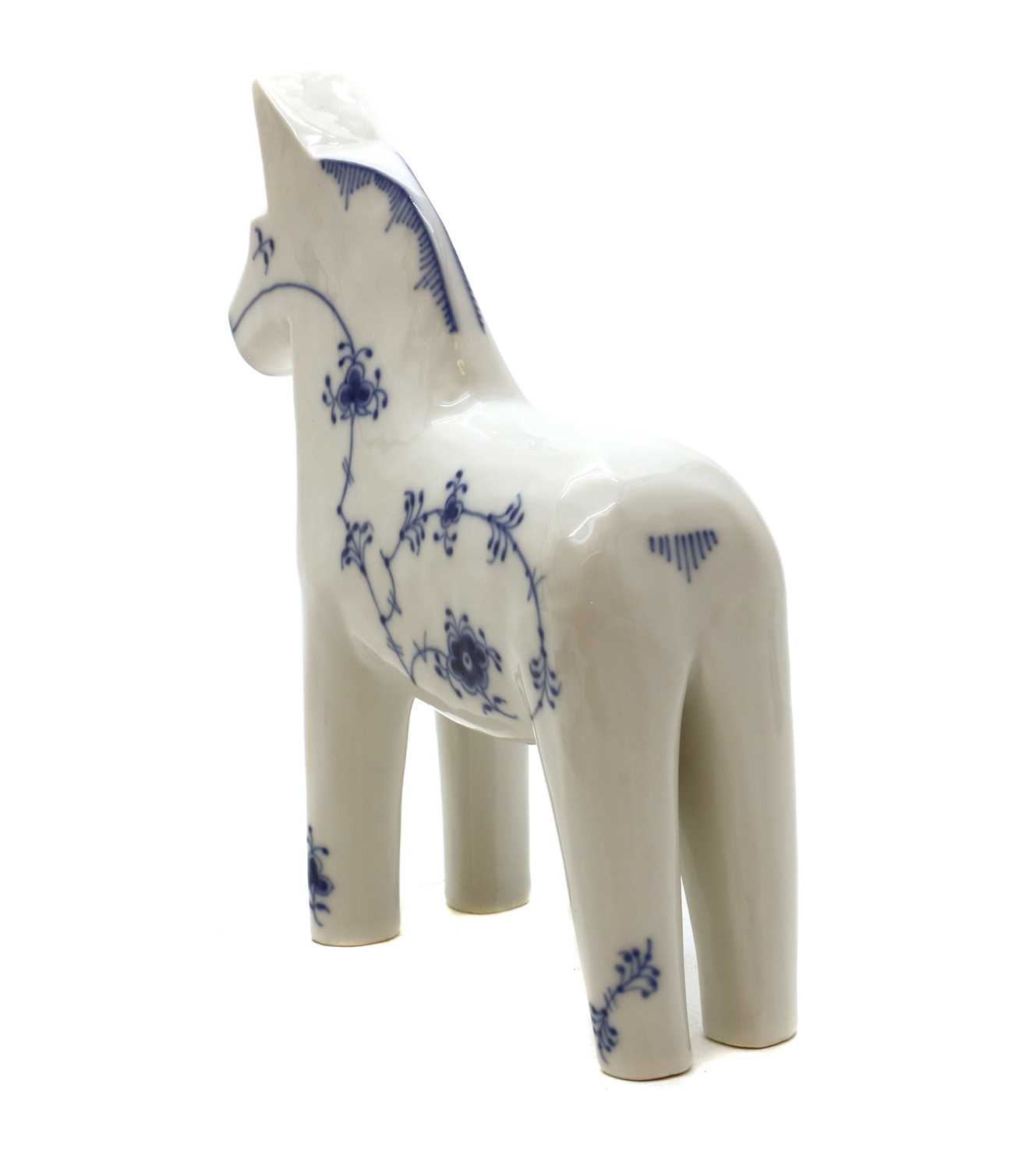 A Royal Copenhagen porcelain 'Blue Fluted Plain' Dala horse - Image 2 of 5