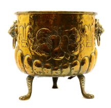 A brass jardinière