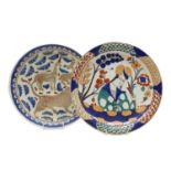 Two Iznik style pottery chargers