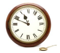 A walnut single fusee wall clock