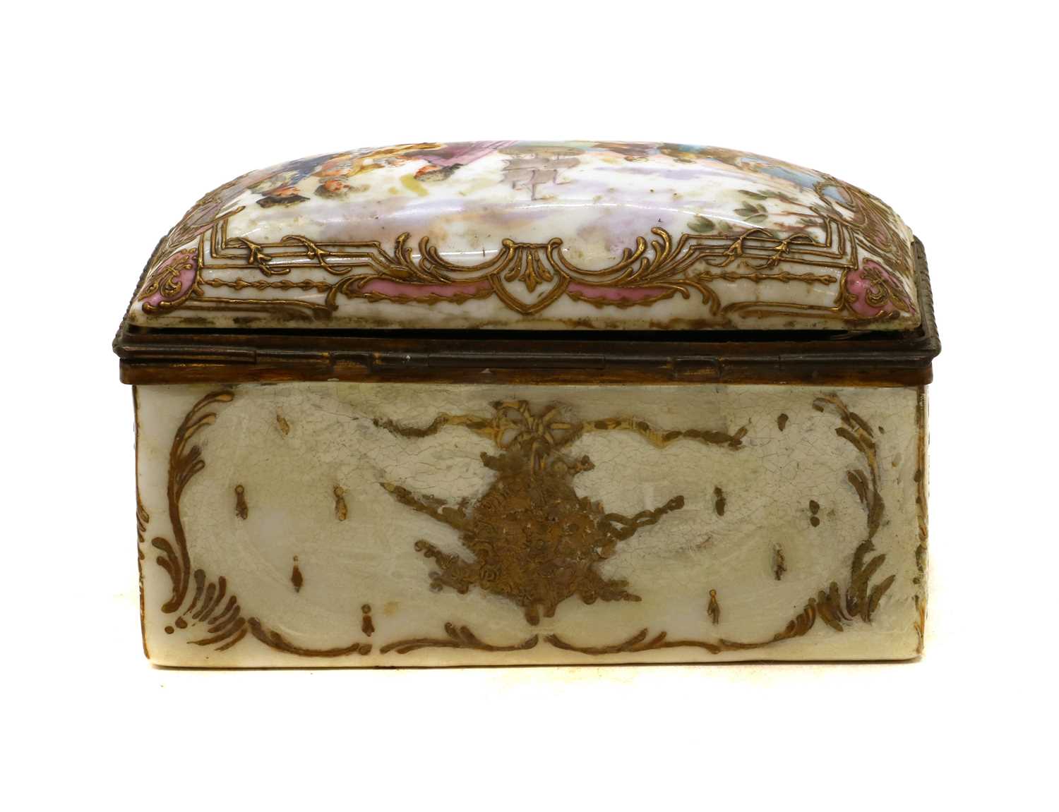 A Meissen style lidded table box - Image 4 of 6