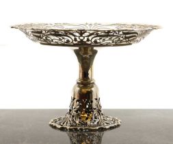 A silver cake stand