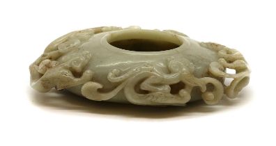 A Chinese jade water pot