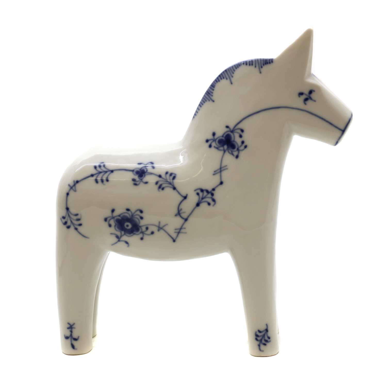 A Royal Copenhagen porcelain 'Blue Fluted Plain' Dala horse - Image 4 of 5
