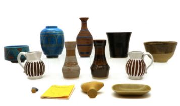 A collection of Swedish and British pottery,