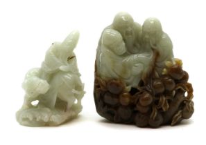 Two Chinese jade groups