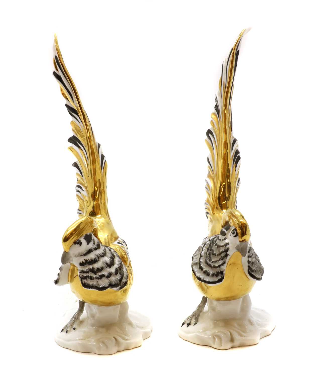 A pair of crown Staffordshire models of 'Chinese Pheasants' - Image 2 of 7