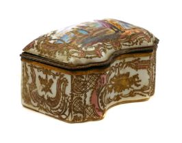 A Meissen style lidded table box